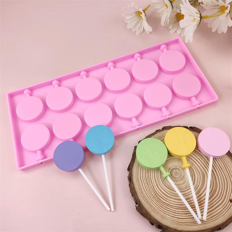 12-Cavity Round Lollipop Silicone Mold Kit