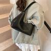 Anti-Splash Water Underarm Bag Solid Color PU Leather Shoulder Bag Soft Women Hobo Bag  Girls