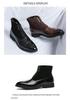 Men's Retro Lace-up High-top Leather Boots - Plus Size Spring/Autumn Fashion Casual Shoes