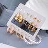 Pearl & Rhinestone Heart Earrings: Fashionable Water Drop Studs for Women with Versatile, Simple Design.