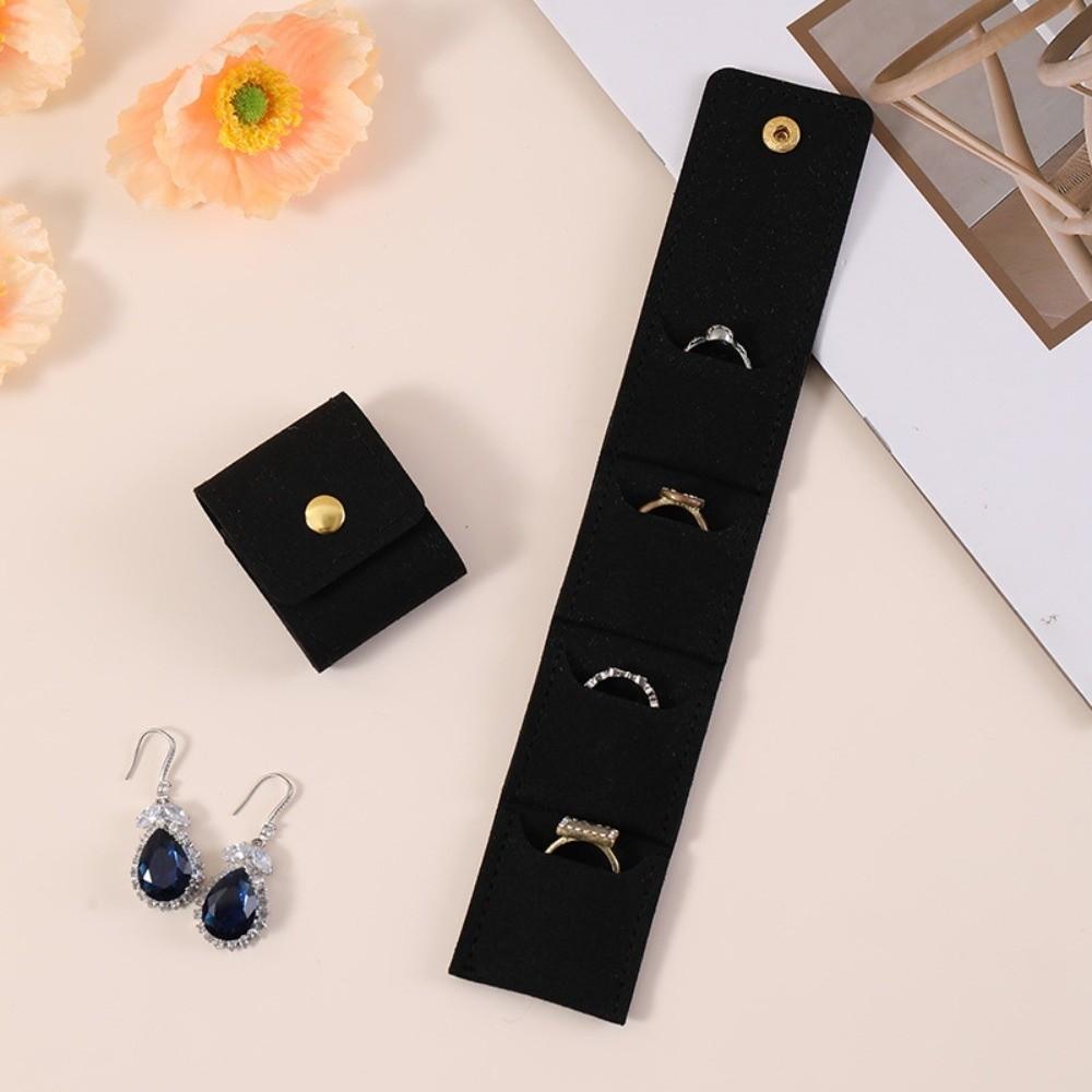 Foldable Necklace Ring Packing Bag Microfiber Velvet Earrings Organizer Gifts