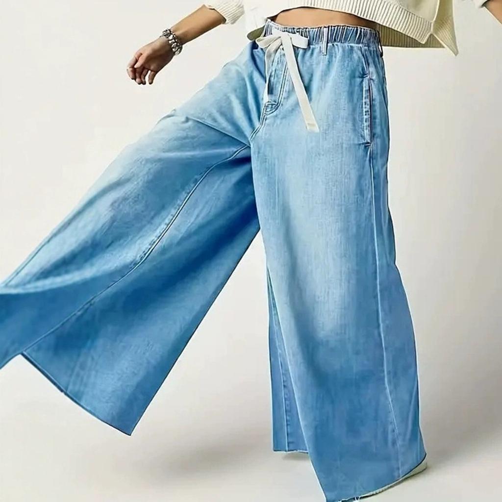 Damenhose Große Größe Stretch Jeans Lose Halbelastische Hose
