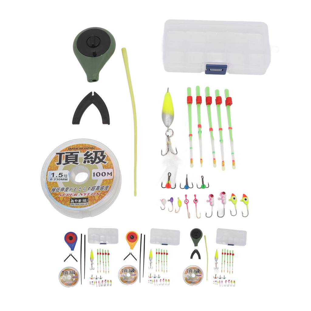 Mini Winter Eisangelrute Rutenspitze Rutenoberteil Angelschnur Haken Eisangelzubehör