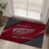 Detroit Red Wings Design Crystal Velvet Carpet Cozy Non?Slip Printed Rug For Bedroom Living Room Entrance