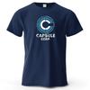 Capsule Corp Cotton Funny Printing Japan Anime Men T Shirt Tee Summer Streetwear Tops Fashion Brand Tshirt Clothing