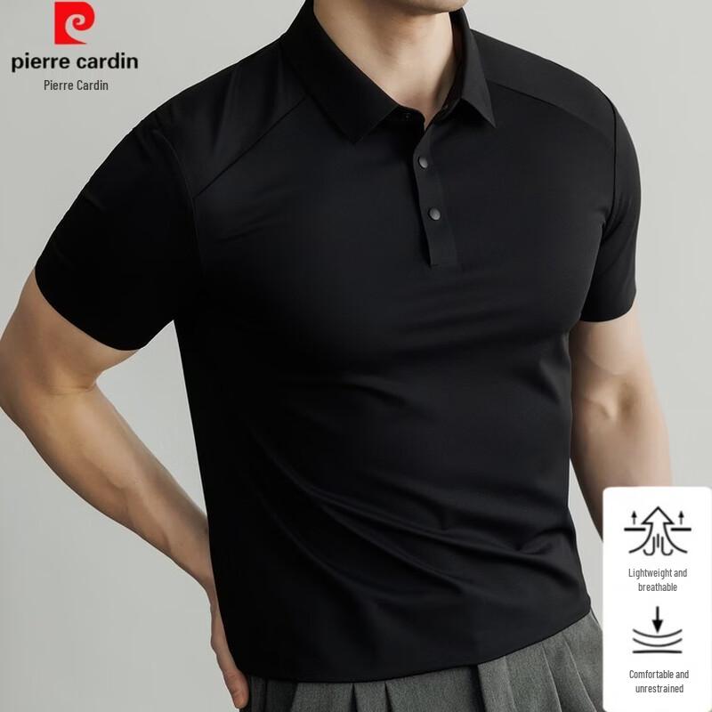 

Pierre Cardin Men s Summer Ice Silk Quick Dry Short Sleeve Polo Shirt XL