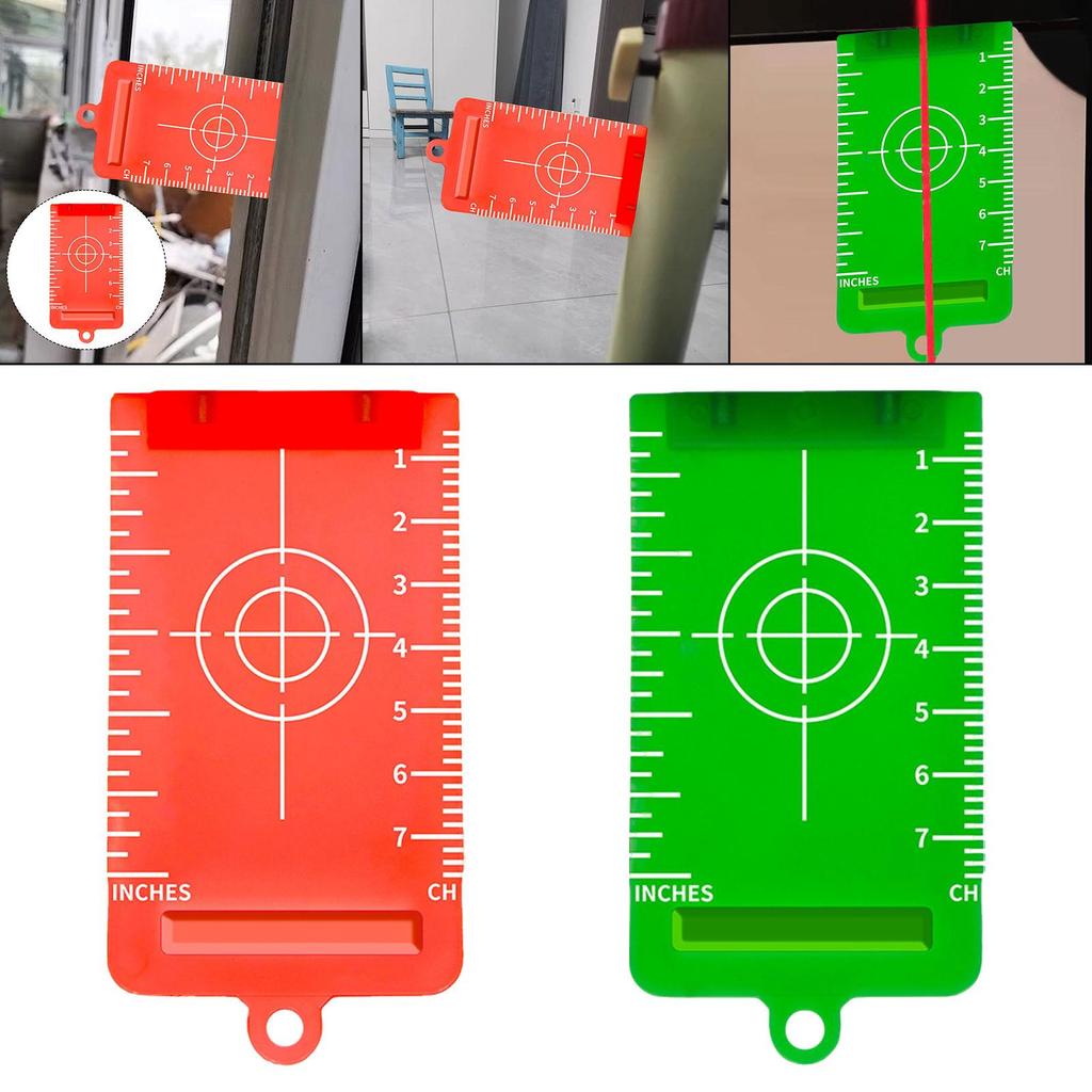 Premium Reflection Target Plate Reusable Level Board Practical Measuring Tool for Home Renovation and Woodwork