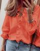 2026 European American Spring/Summer New Style Women's Long Sleeve Ruffle Shirt