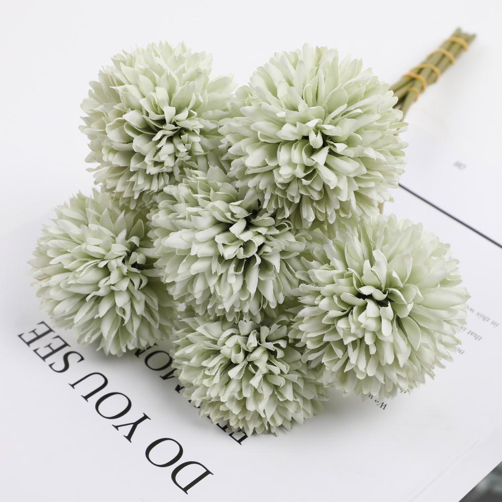 29cm Chrysanthemum Ball Bouquet Fake Chrysanthemum Ball Chrysanthemum Ball Flower 1/5pcs Garden Christmas Kitchen Festival Decor