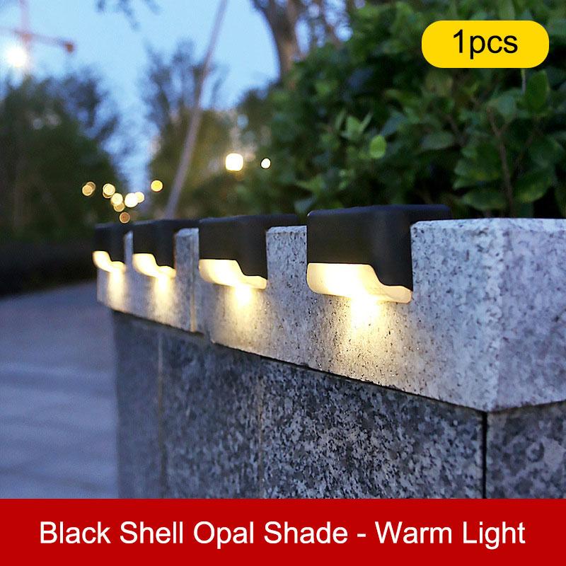 Solarne światło pokładowe zewnętrzne 1 szt., Wodoodporne solarne światło LED na schody zewnętrzne, stopień, ogrodzenie, podwórko, patio i ścieżkę