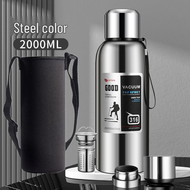Large Portable 316 Stainless Steel Thermos Kettle - Vacuum Insulated Travel Mug