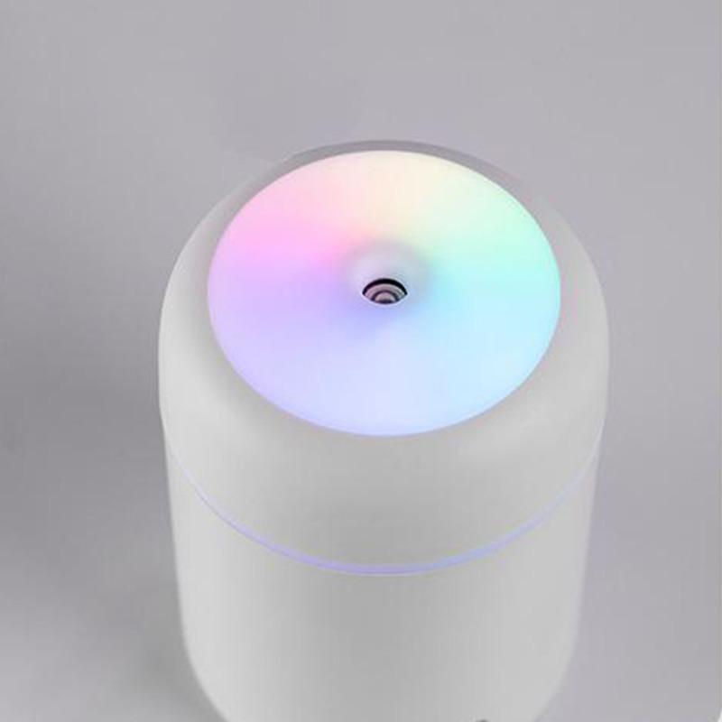 USB Air Humidifier Ultrasonic Aroma Diffuser Car Mist Maker with 7 Colors LED Lights Mini Office Air Purifier