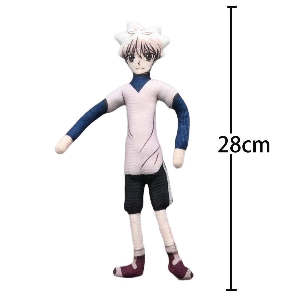 

Anime Gon Freecss figure Hisoka Killua Zoldyck Plush toy Cosplay Stuffed Doll Twistable Iron Wire Cotton Doll Birthday Fans Gift 28CM