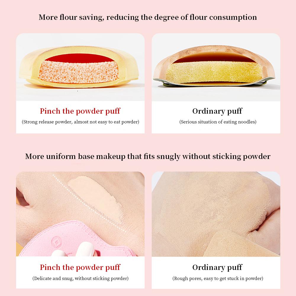 Houppette à Poudre de Maquillage Ceative Éponge à Double Usage Humide et Sec Éponge Épaisse Douce & Douce pour la Peau Houppette de Beauté Outil de Maquillage Mignon