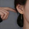 Auspicious Knot Earrings for Women Niche Premium Screw Back Tassel Ear Wire Healing Piercing Earrings