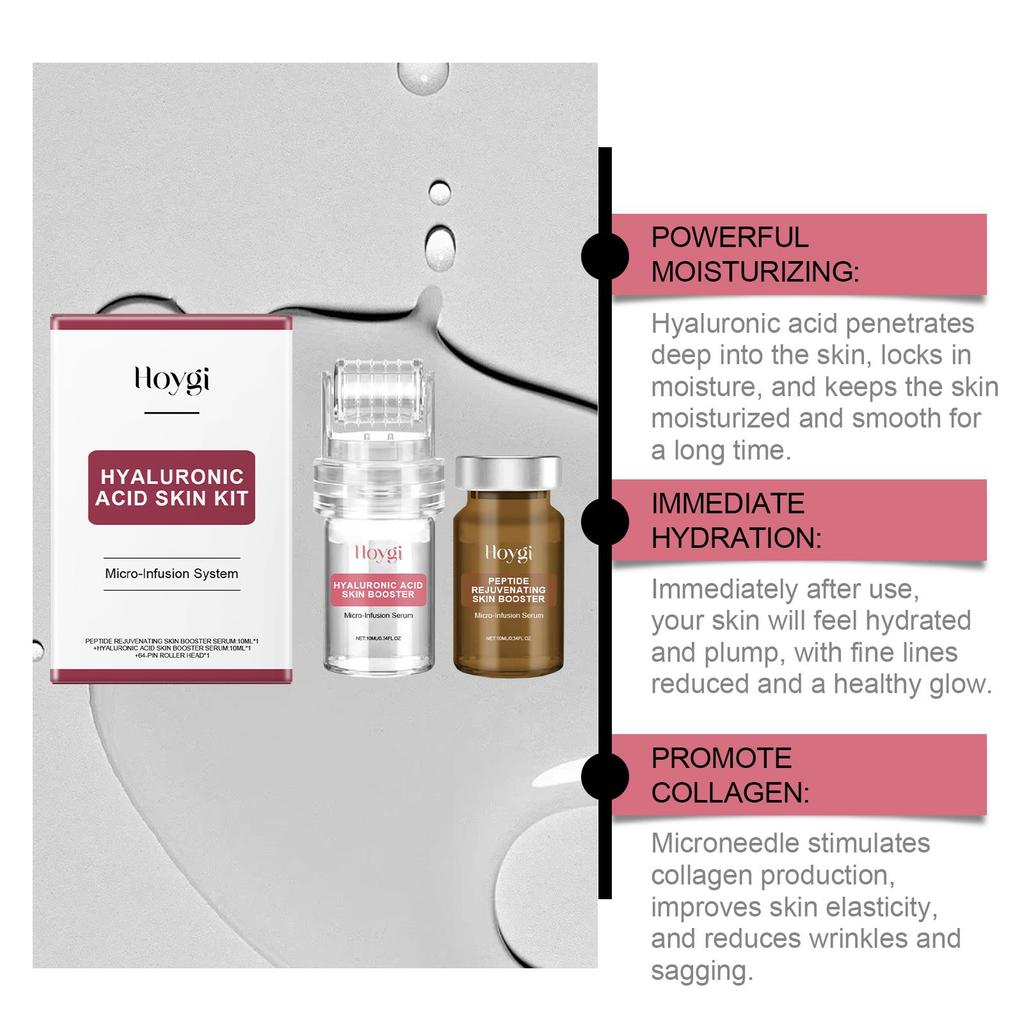 Facial Roller Hydrating Soothing Set, Collagen Infused Facial Skincare Kit for Glowing Radiant Skin, Deep Moisturizing Nourishing Face Care Products