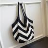 Women's Roomy Woven Net Backpack, Perfect for Summer Vacations, Casual Knitted Hollow-out Shoulder Bag KTB