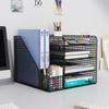 Multilayer Desktop Organizer: File Storage Rack & Office Supplies Set