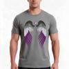 Asexual Pride Wings Tshirt Summer Casual Cotton Tee Oversized Streetwear Tops Vintage Graphic Print Loose Fit Short Sleeve
