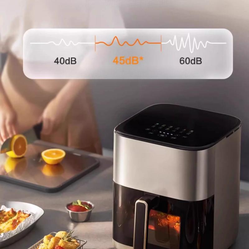 Household Dual Heat Source Air Fryer Far Infrared Visual Glass Multifunctional Intelligent