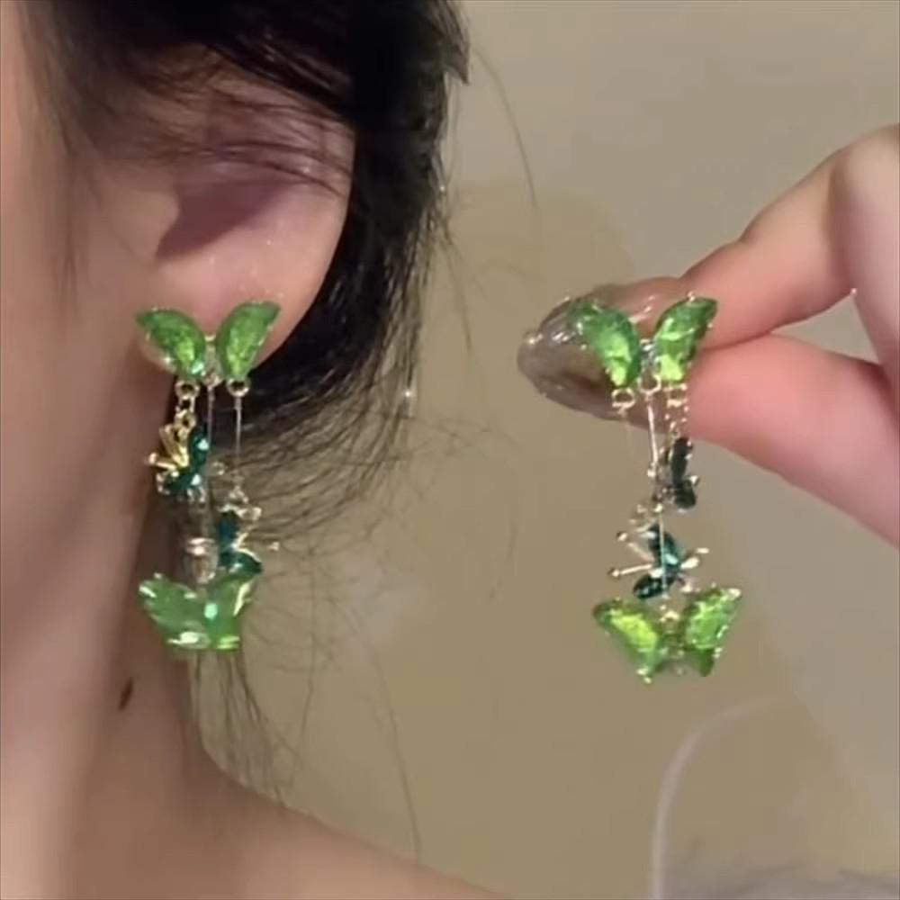 Super Glitzernde Zirkon Quastenohrringe - Vintage Koreanischer Influencer Stil 2025 Trend