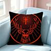Famous liquor JJagermeister Logo Pillow Case Square DoubleSided Sofa Cushion Cover Bedroom Bedside Pillow