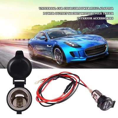Universal Car Charger Power Plug Adapter Cigarette Car Outlet Socket Accessories Truck Interior Power Motorcycle Lighter J5O9