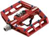 Funn Mamba Clipless Pedals with Spring SPD Binding for Mountain Bikes Mechanism, Single-Sided Cleats, Compatible, Pedals, (MTB) (Red)