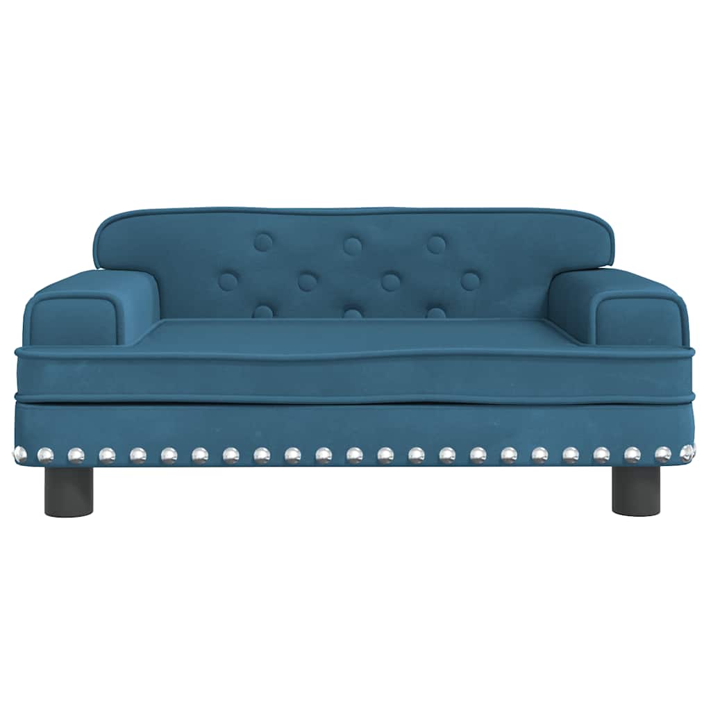 Kids Sofa Blue 70x45x30 cm Velvet