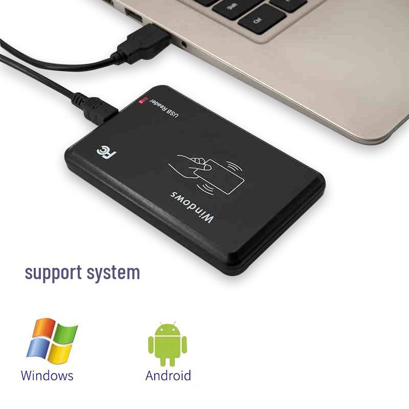 Portable RFID NFC Card Reader/Writer with USB Interface for Smart and ID Cards