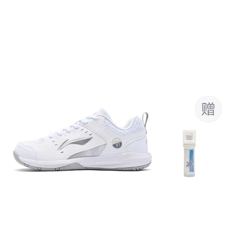 Li Ning Rocket Shoe 2.0 Slip Resistant, Breathable, Lightweight Low top Badminton Shoes Unisex White Silver AYTU049-5