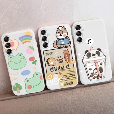 Cute Patterned Soft Silicone Case For Xiaomi Redmi Note 13 Pro 13C Samsung A55 M35 S24 iPhone Huawei Honor Realme Camera Protective Shockproof Cover
