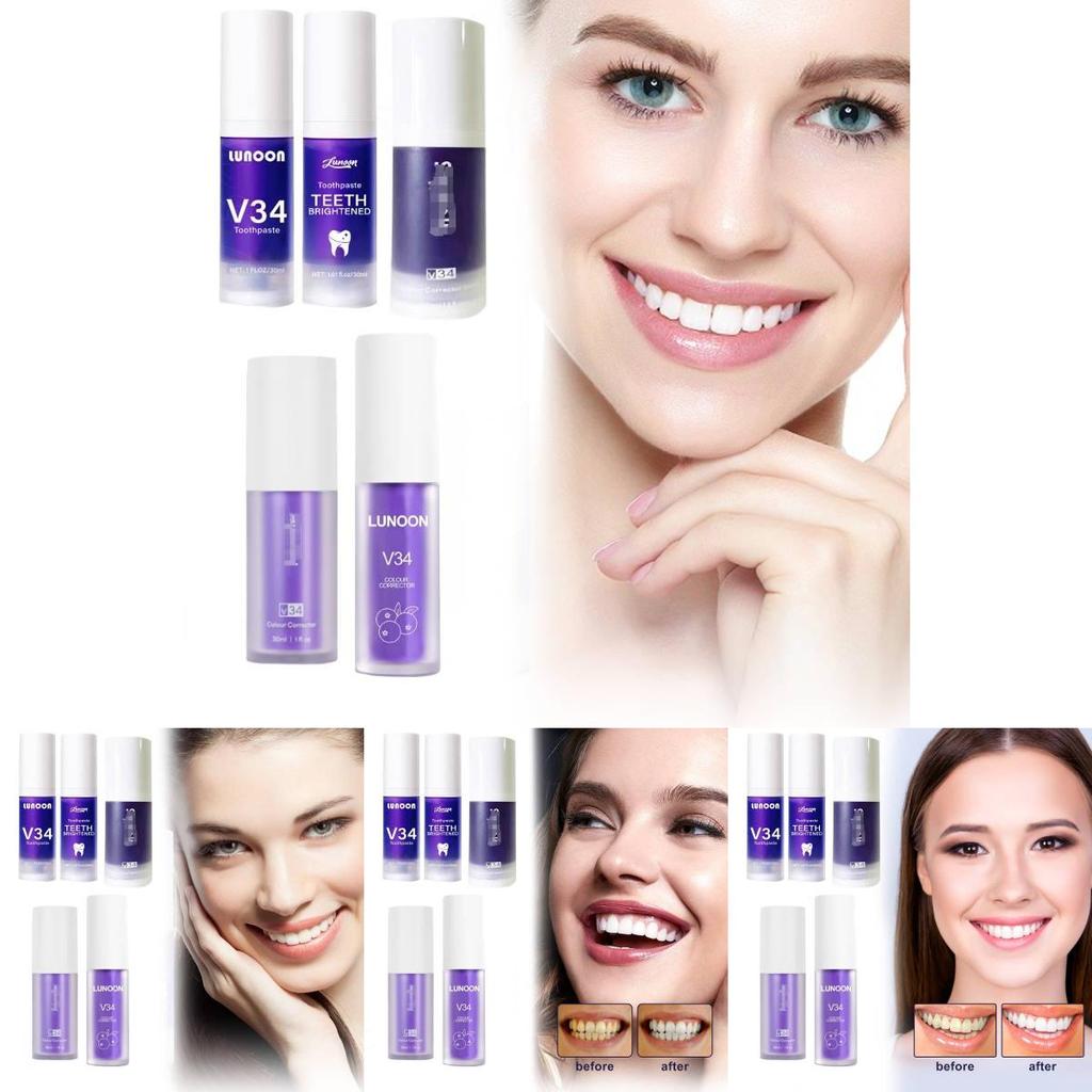 Hismiles Purple Toothpaste V34 Colour Corrector Serum For Fresh Breath And Stain Removal