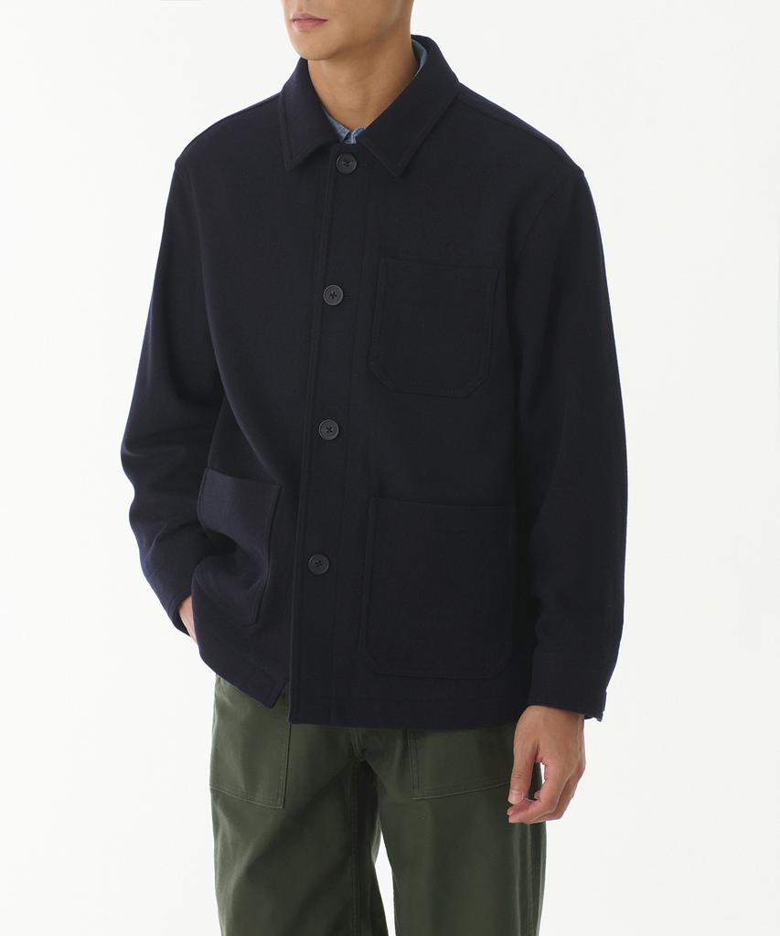 Musinsa Standard Wool Blend Chore Jacket [Navy]