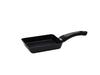 Jet Black Egg Pan, IH Compatible, Lightweight, Non-stick Marble Coating, PFOA/PFOS Free, PVD Coating, Square Frying Pan, Black (KVJB18E)