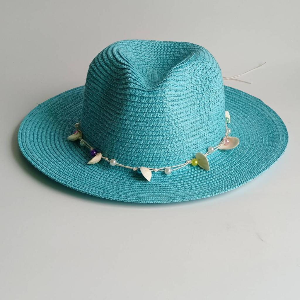 Summer Straw Hat Bohemian Shell Accessories Men and Women Straw Hat Sun Hat Candy Straw Hat Summer Hat  Chapeau