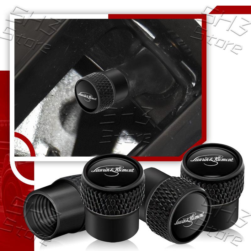 4Pcs/Set Car Wheel Tire Valve Caps Tyre Rim Stem Dustproof Waterproof Covers For Laurin&Klement Logo Kamiq Fabia Kodiaq Octavia