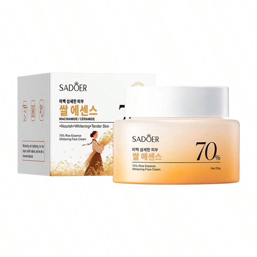 70 Rice Whitening Cream Brightens Dull Skin Moisturizes and Evens Complexion for a Radiant Glow