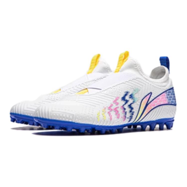 Li Ning Kids Speed Shadow 2 Young MG Artificial Turf Fabric Comfortable Versatile Non-Slip Shock Absorbing Low-Top Soccer Shoes YKGU004-3