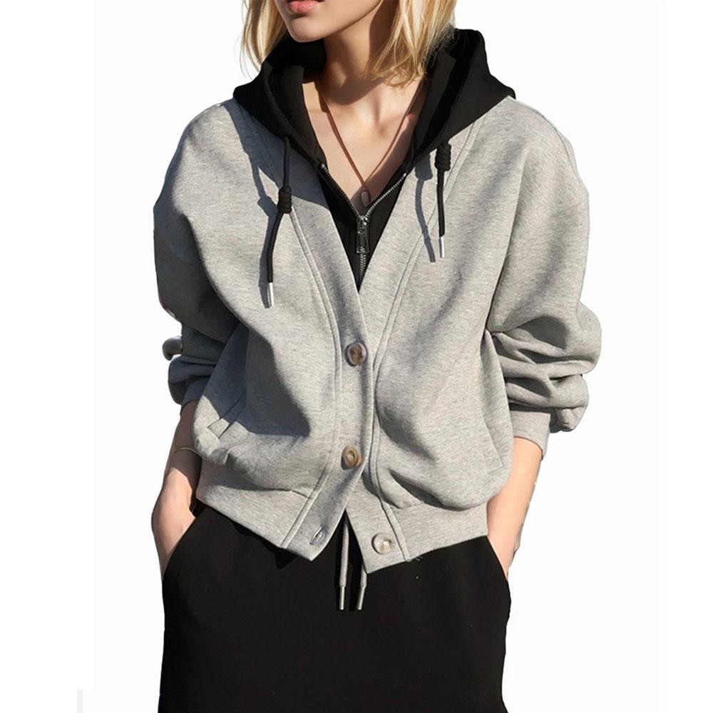 

DIMANAF 2024 Новые Большие Размеры Осень Зима Новые Куртки Пальто Свободные Длинные Рукава Повседневные Большие Размеры Толстовки С Капюшоном На Молнии M белый