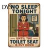 Familien Badezimmer Regeln Humorvolles Toilettensitz Erinnerungsschild, Setz dich Hin Dekoratives Eisen Wand Schild Vintage Metall Plakette Dekor für WC Waschraum Bar