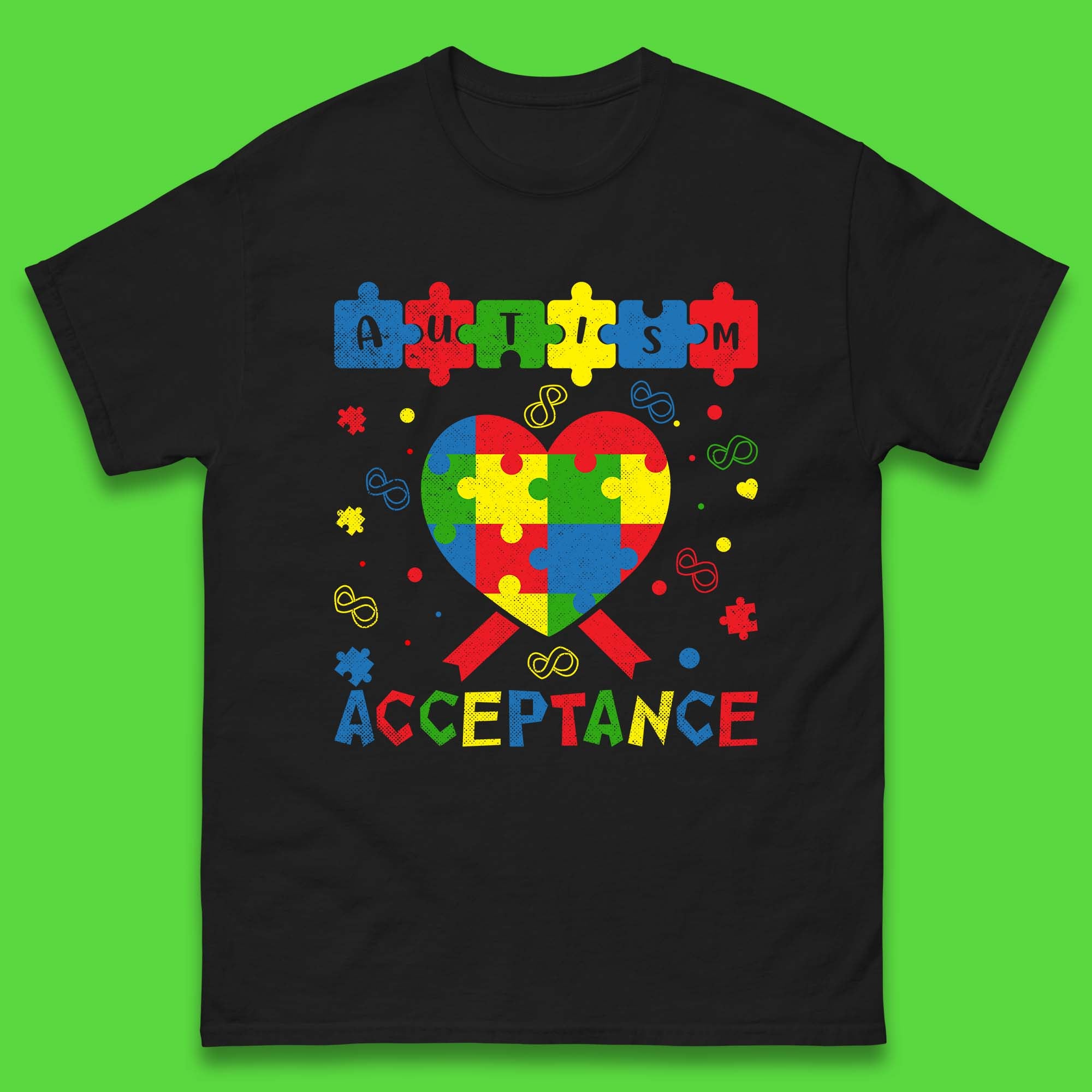 Autism Acceptance Awareness Mens T-Shirt Womens Tops Tees 3XL