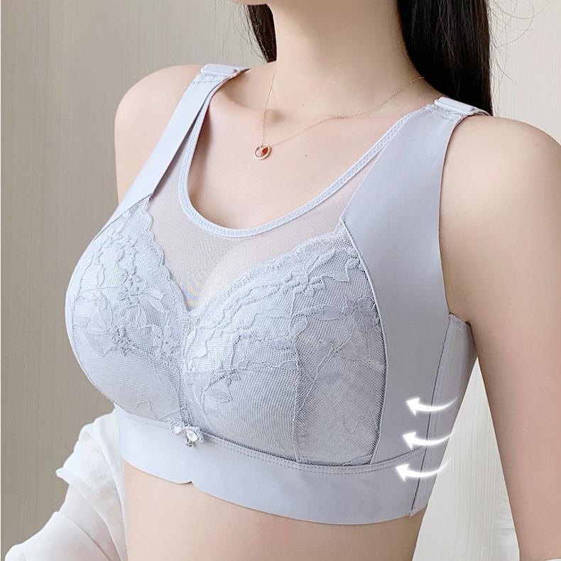 Lingerie Women's Large-sized Full-cup Bra Breast Retraction and Anti-sagging Cup Bra Push Up Bra