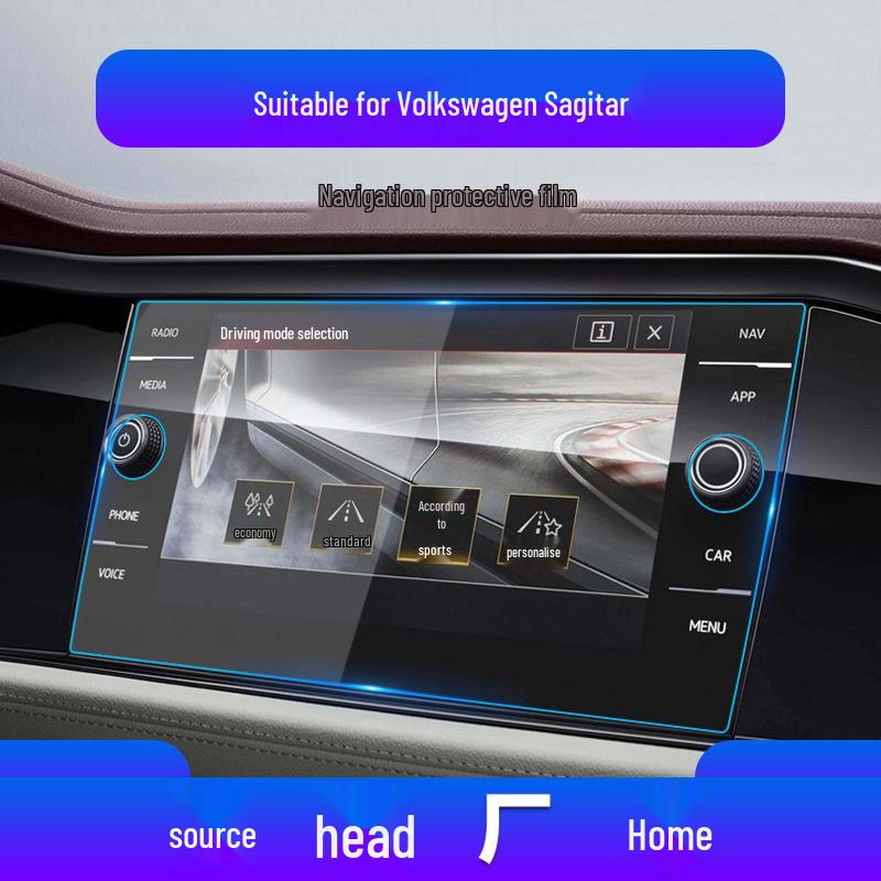 Volkswagen Sagitar Displayschutz: Kratzfeste gehärtete Folie für Navigation und Mittelkonsole.