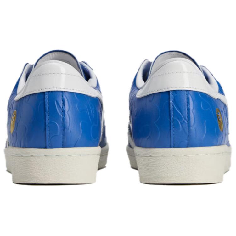 Nye Adidas Originals Superstar Vintage Bape Blå Hvit JR2702