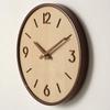 Modern Wooden Silent Art Wall Clocks Simple Wood Grain Bedroom Clocks Luxury Multifunctional Entrance Hall Home Accessories