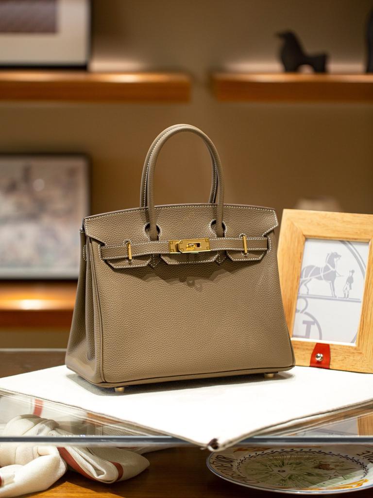 Lagerfeld Brikin30 Cowhide Bag Top Layer Togo Original Factory Leather Inlet Cowhide Thread Timeless Hundred Styles Handbag Women