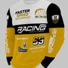 Men's Round Neck T-Shirt / Long Sleeve / Trendy Racing Element Print Top / Individual Letter Pattern Casual Wear