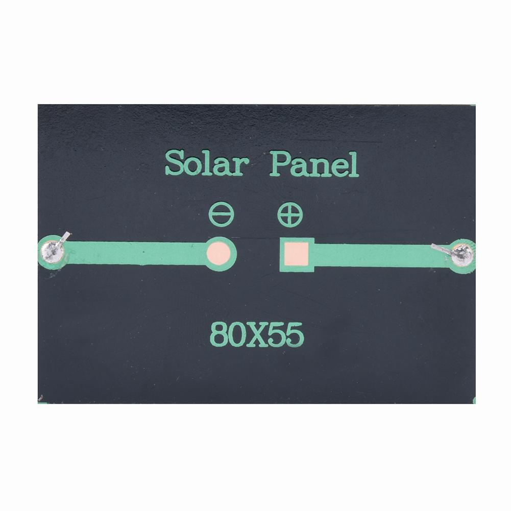 2Pcs 0.6W 5V Polysilicon Solar Panel Charging Power Board Charger for Small Power Appliances 80x55mm