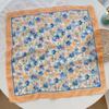 Spring and summer cotton and linen small silk scarf women's Korean version sweet and versatile decorative small square scarf multi-functional scarf